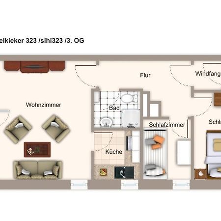 Hus Inselkieker Hus Inselkieker 323 Apartment Schillig Exterior foto