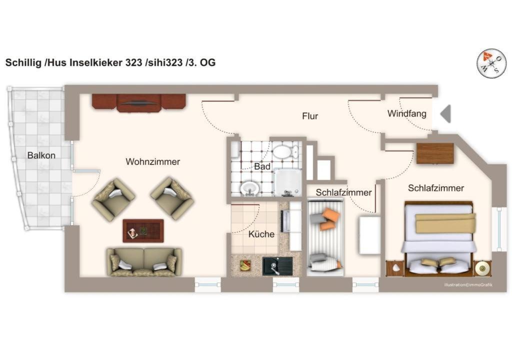 Hus Inselkieker Hus Inselkieker 323 Apartment Schillig Exterior foto